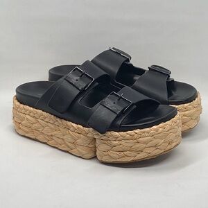 Clergerie Qiana2 Leather Espadrille Sandals size 37